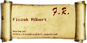 Ficzek Róbert névjegykártya