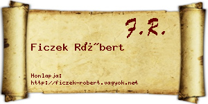 Ficzek Róbert névjegykártya