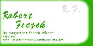 robert ficzek business card